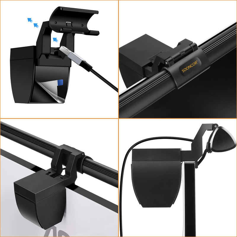 [Australia - AusPower] - Computer Monitor Light Screen Light Bar e-Reading LED Task Lamp, 3 Color Modes, USB Powered,No Screen Glare, Dimmable Desktop Monitor Lamp for Desk/Office/Home 