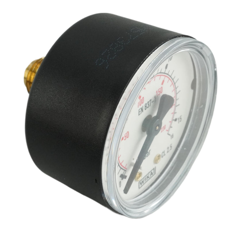 [Australia - AusPower] - Fittingstore - Horizontal Pressure Gauge Diameter 40, 50, 63 mm Compressed Air Pressure Gauge, Class 2.5, Also for Vacuum (Range 0-16 Bar, Diameter: 50 mm) An­zei­gebe­reich: 0 - 16 bar 