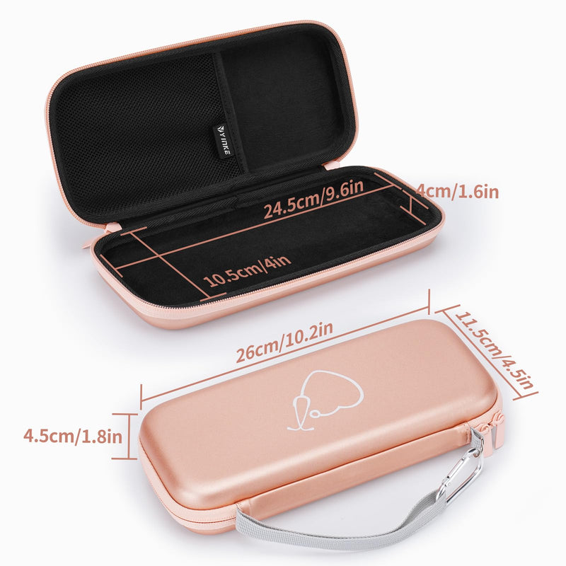 [Australia - AusPower] - Yinke Stethoscope Case for 3M Littmann Classic III, Lightweight II S.E, MDF Acoustica Deluxe, Cardiology IV Stethoscopes -Extra Room for Medical Scissors Reflex Hammer Penlight (Rose Gold-PU Leather) Rose Gold-PU Leather 