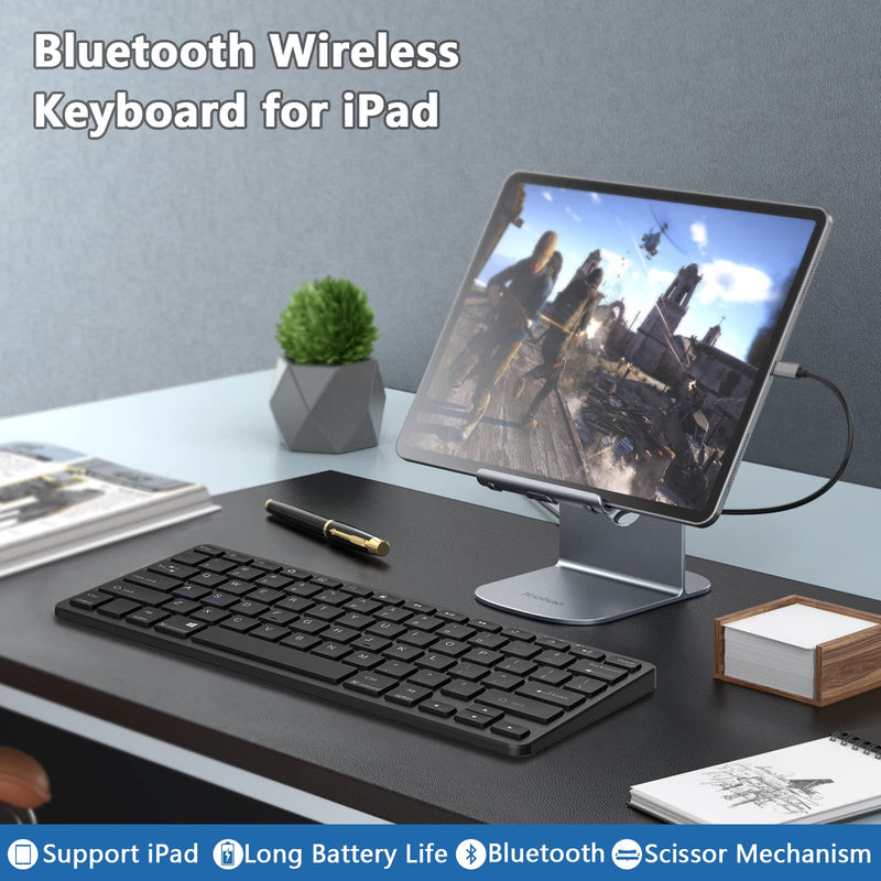 [Australia - AusPower] - TaIYanG Bluetooth Keyboard for iPad Wireless Keyboard Compatible iPad 10th/iPad 10.2(9th/8th/7th Generation),iPad Air 5th/4th, iPad Pro 11/12.9, iPad 9.7, iPad Mini and All Bluetooth Devices (Black) Black 