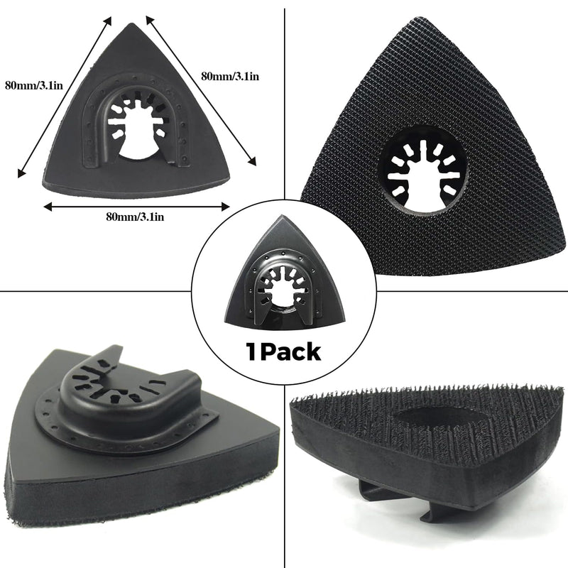 [Australia - AusPower] - Oscillating Tool Sanding Pad for Multitool Oscillating Saw, WENESTR 1-Piece 3-1/8 in Triangle Sanding Pad for Surface Sanding, Mechanical Maintenance Cleaning, Polishing, Deburrin… 1PCS 