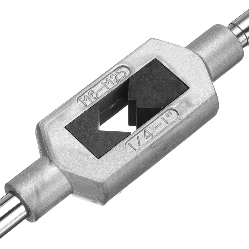 uxcell Adjustable Tap Wrench Handle, for Metric M6-M25 W1/4-1 Taps, Thread Tap Holder Reamer Hand Tapping Tool for Machinist Repair, Medium Carbon Steel Handle with Nickel Plated