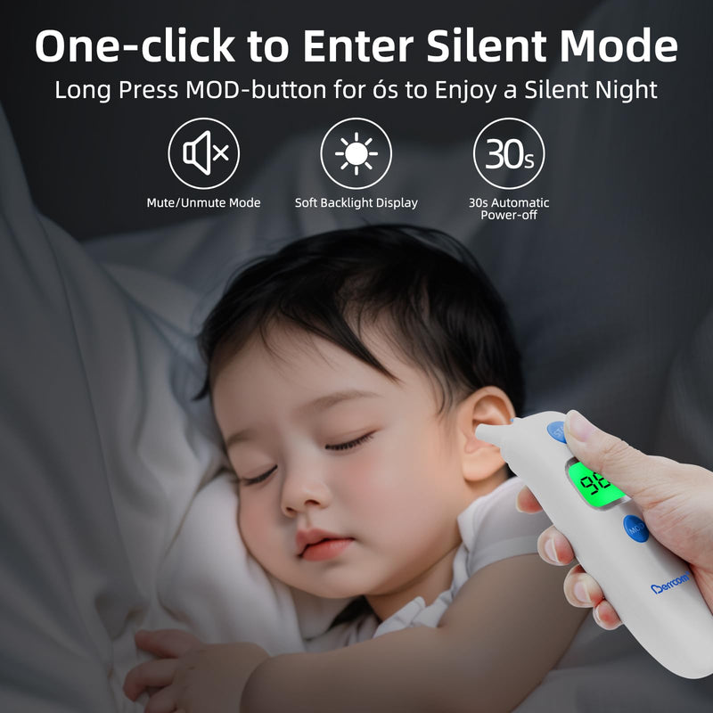 [Australia - AusPower] - [Value Bundle] Berrcom Rechargeable Digital Thermometer AET-F372 & Berrcom Forehead and Ear Thermometer for Adults and Kids ET003 