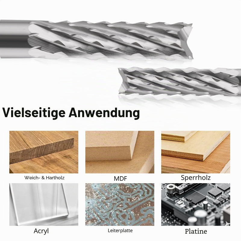 0.5mm End Mill CED Carbide End Mill Engraving Mill CNC Router Bit for PCB Machine 10pcs 3.175x0.5x3mm