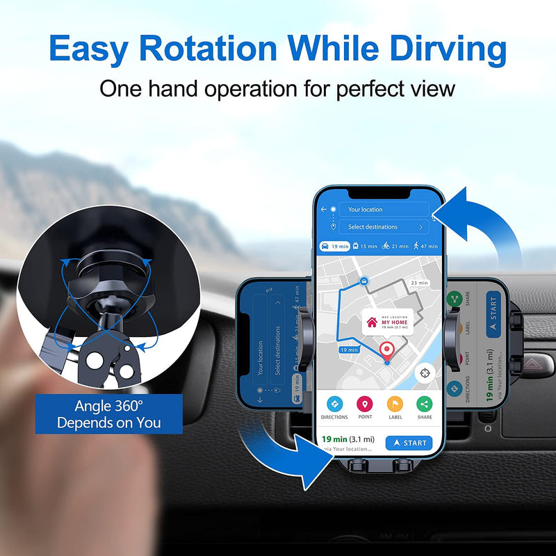 [Australia - AusPower] - Universal Air Vent Car Mount, [ Big Phones & Thick Case Friendly ] Cell Phone Holder for Car Hands Free Clamp Cradle Vehicle fit for All Apple (B1) 