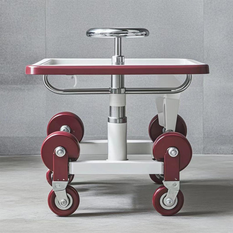 4 PCS 4 Inches Caster Wheels Red Heavy Duty Plate Shelf Replacement Wheels for Platform up to 352 LBS/160KG