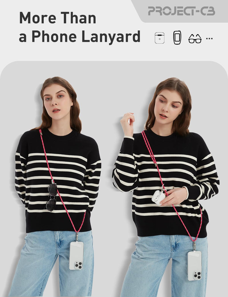 [Australia - AusPower] - project-cb Cell Phone Lanyard 1,Phone Tether Tab 2,Phone Crossbody Strap,Lanyards for Around the Neck,Adjustable Phone Strap Blackshadow-b 