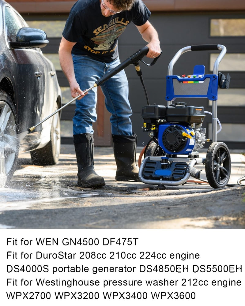 Recoil Starter Assembly Fit for Westinghouse 212cc Engine WPX2700 Pressure Washer DuroStar 208cc 210cc 224cc Engine DS4000S Wen GN4500 DF475T Portable Generator, with Bolts & Gaskets
