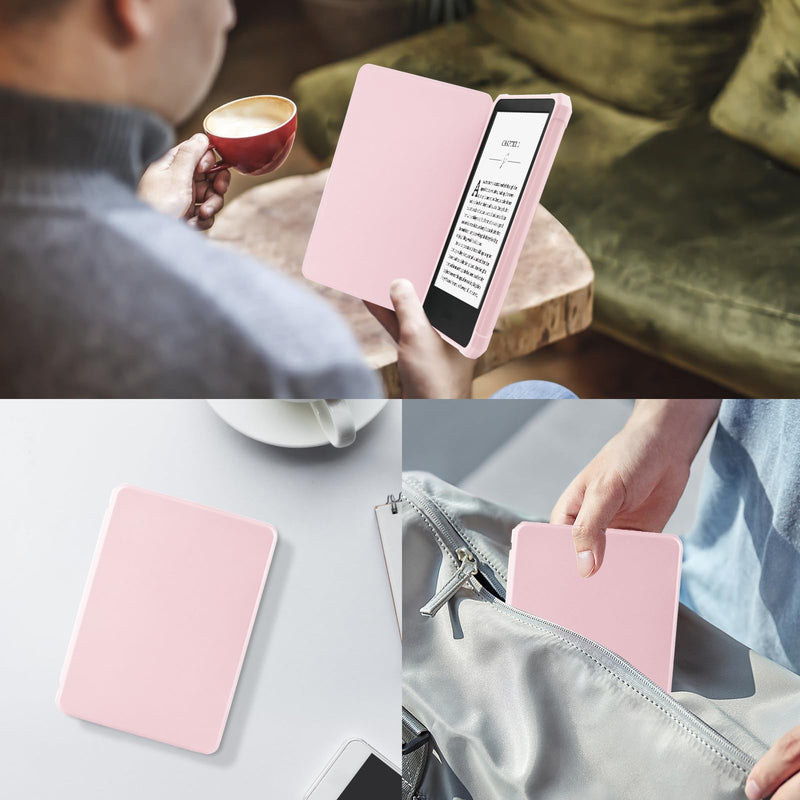 [Australia - AusPower] - TaIYanG Case for 6" All-New Kindle (11th Generation 2022 Release), Lightweight Slim Smart PU Leather Cover for 6 inch Kindle 2022 e-Reader (Not Fit Paperwhite 11th Gen 2021) Pink 