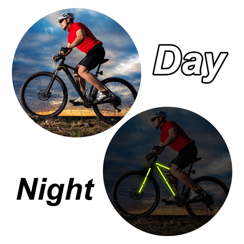 PATIKIL Reflective Stickers, 30 Pcs Safety High Visibility Reflective Sticker Waterproof Driveway Reflectors for Bicycle, Motorcycle, Fluorescent Yellow (Rectangle)