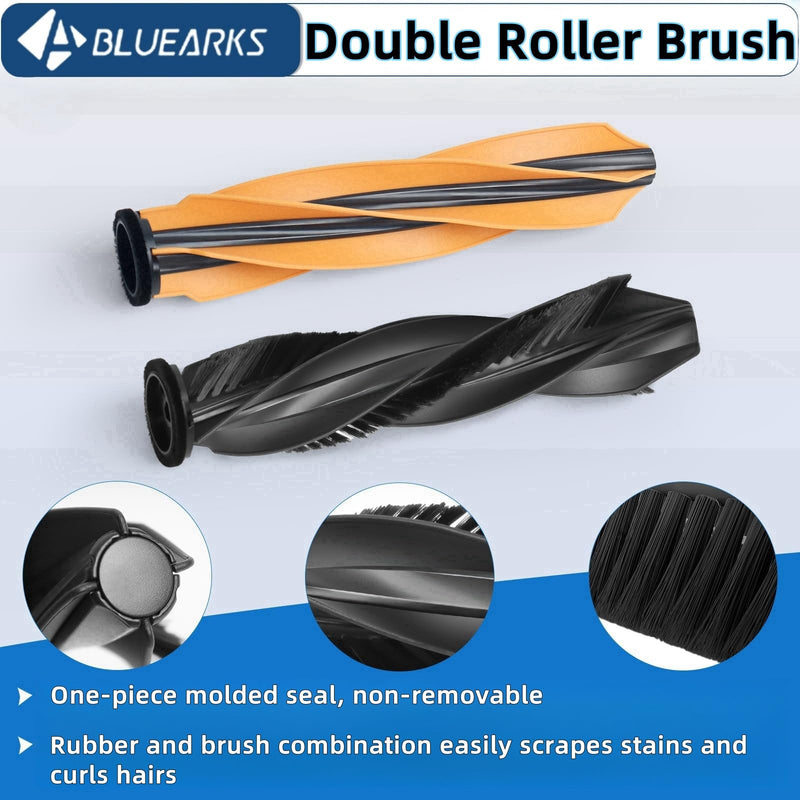 26Pcs X50 Ultra Accessories Kit fot L50 Ultra/Matrix10 ultra/L40s Pro Ultra/Mova V50 Ultra Replacement Parts,2 Main Brush 4Hepa Filters 6Side Brush 6Vacuum Bags 6Mop Pads X50 Ultra Parts