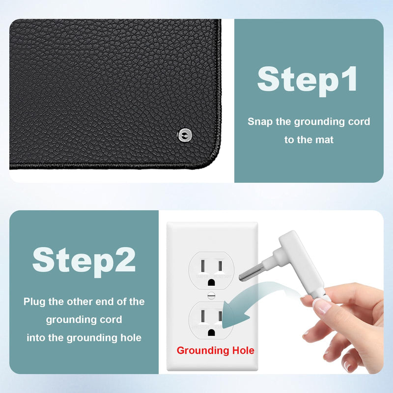 [Australia - AusPower] - Grounding Mat Copper Grounding Rod Kit, Includes 40ft &15ft Grounding Cord for Better Sleep Wellness Balance 