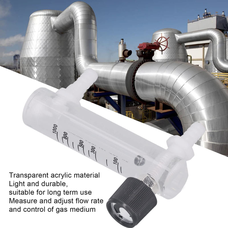Gas Flow Meter Tester Air Adjustable Panel Measuring Control Flow Meter 10-1000ml Min Durable Acrylic Material for Gas Measurement