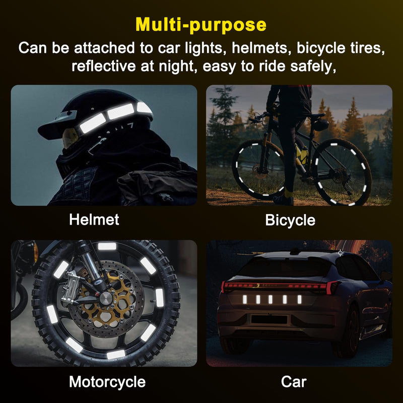 20PCS Night White Reflective Tape,Mailbox Reflectors,Can Be Used as Helmet Stickers and Tape,Applicable for Bikes,Pets and Gear,Enhancing Nighttime Safety