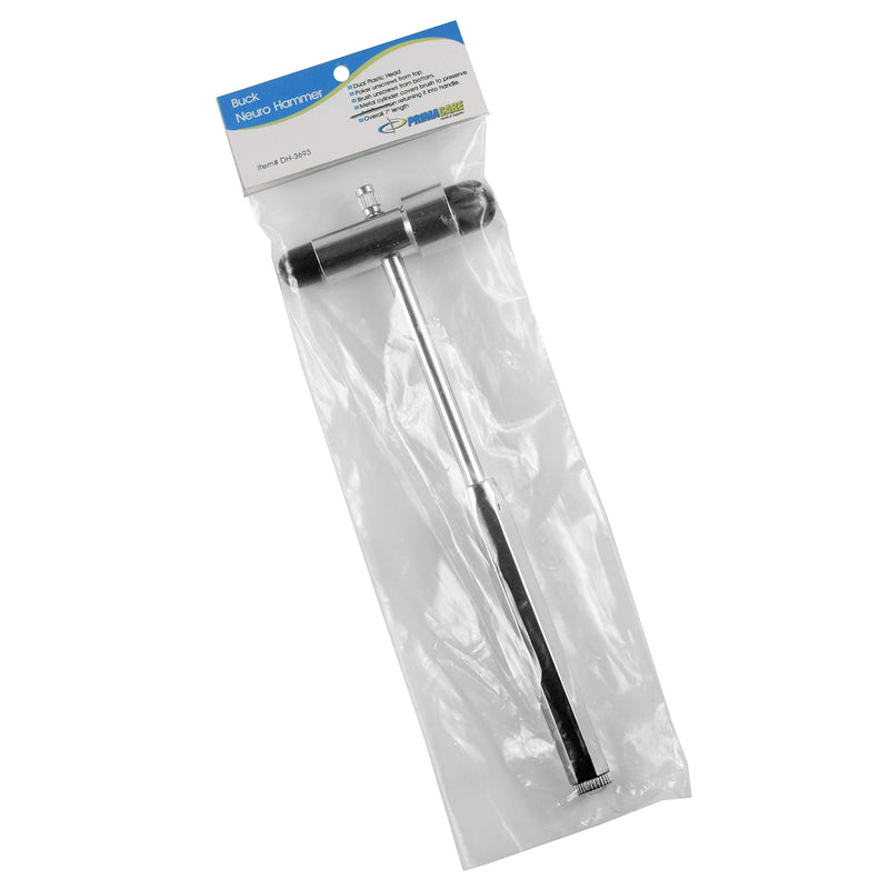 [Australia - AusPower] - Primacare DH-3693 Buck Neuro Reflex Hammer | Neurological Reflexes Testing Hammer with Dual-Plastic Head & Built-In Brush | Best Medical Supplies for Doctors, Nurses and Students | 7.5 Inches 1 