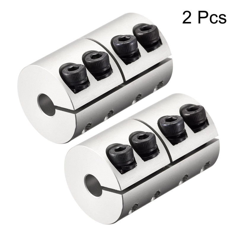 [Australia - AusPower] - uxcell 2pcs 8mm to 8mm Shaft Coupling 25mmx40mm Coupler Aluminum Alloy Joint Motor for 3D Printer CNC Machine DIY Encoder 8mm x 8mm 