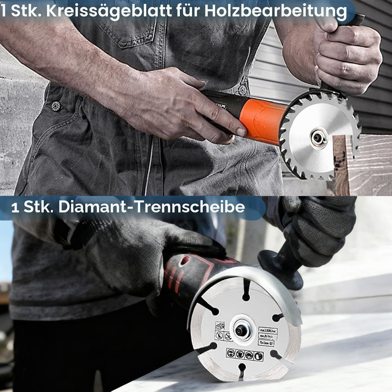 Set of 23 75 mm Cutting Discs & Flap Discs Set, Bore Diameter 10 mm, Angle Grinder Accessories for Mini Angle Grinders, Cutting, Polishing, Grinding of Metal, Wood, Plastic