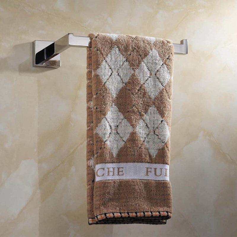 ThinkTop Lengthen Toilet Papaer Holder Towel Ring Luxury Wall Mount SUS304 Stainless Steel Square Towel Bar Holder, Mirror Polished Chrome Finished, Bathroom Accessories Mirror Polishing