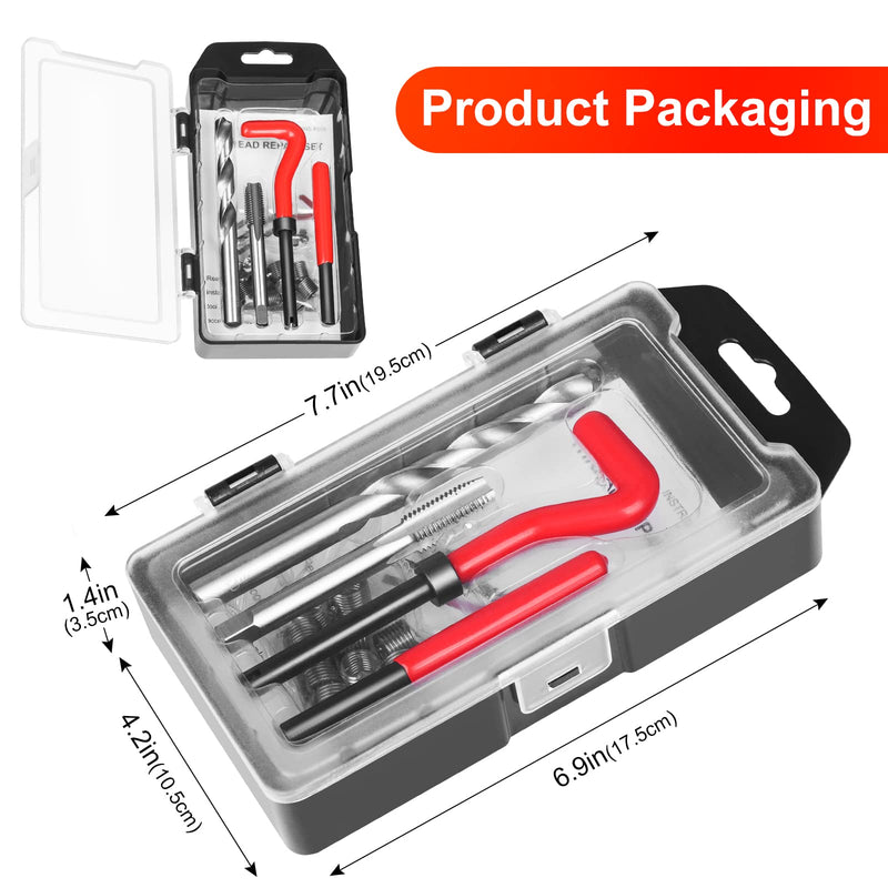 [Australia - AusPower] - Thread Repair Kit M10 X 1.5mm, Metric Thread Repair Insert Kit Compatible Hand Tool Set for Damaged Thread and Auto Repairing Metric,M10×1.5mm 