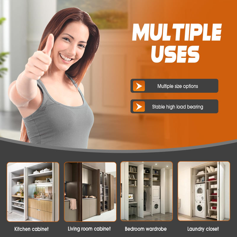 Pocket Door Slides 12 Inch, Cabinet Pocket Door Hardware Kit with Soft Close, Hidden Cabinet Door Slides with Magnetic Catch, Space Saving Pocket Door Track for Inset Cabinet Doors, 2 Pack Black-2PCS