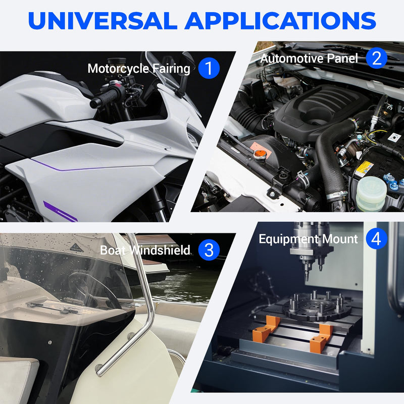 [Australia - AusPower] - Rubber Grommet Kit M8 with Steel Sleeve Reinforced, 10PCS Rubber Bushings for Motorcycle Fairing Windshield Mount, Automotive Panel Mount, Boat Windshield, Equipment Mount Vibration Isolation 