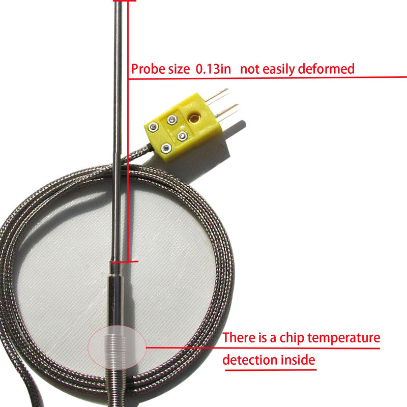 [Australia - AusPower] - TL1917SL K Type thermocouple Probe -50℉~1100℉ 0.13in/40in 