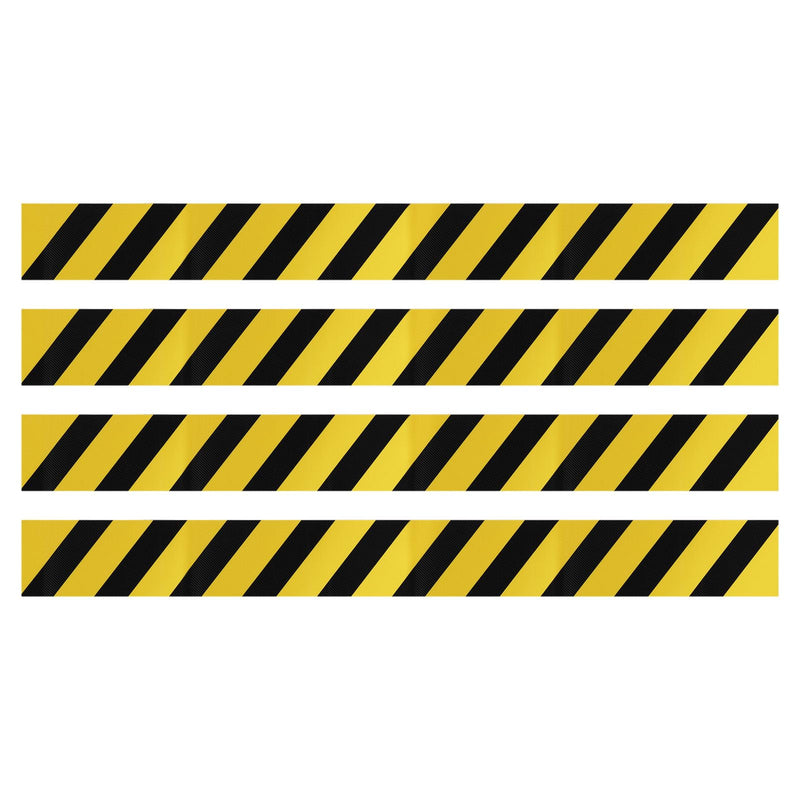 PATIKIL Stripe Caution Sticker Tape, 4 Pcs 39.4" x 3.9" PVC Self Adhesive Safety Warning Stripe Labels Decal Tape Waterproof for Stair Floor Wall, Yellow