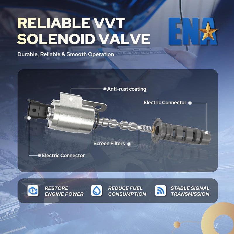 [Australia - AusPower] - ENA Engine Variable Valve Timing Solenoid VVT Compatible with Toyota Prius Yaris Echo Scion xB xA 1.5L L4 2000-2016 Camshaft Position Actuator Solenoid for 917-210 1533021010 1533021011 Set of 1 