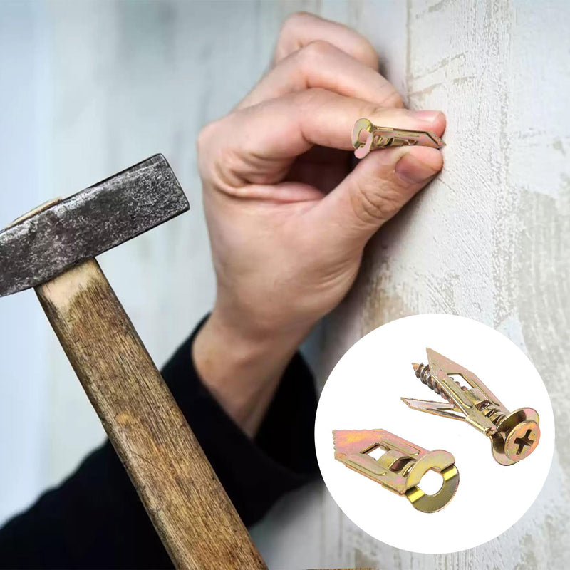 [Australia - AusPower] - PAGOW 80 Pcs Self-Drilling Anchors, Ancors and Screws for Heavy Duty, Metal Screw Anchors Kit, No Drill and Holes in Wall (4 Sizes) 