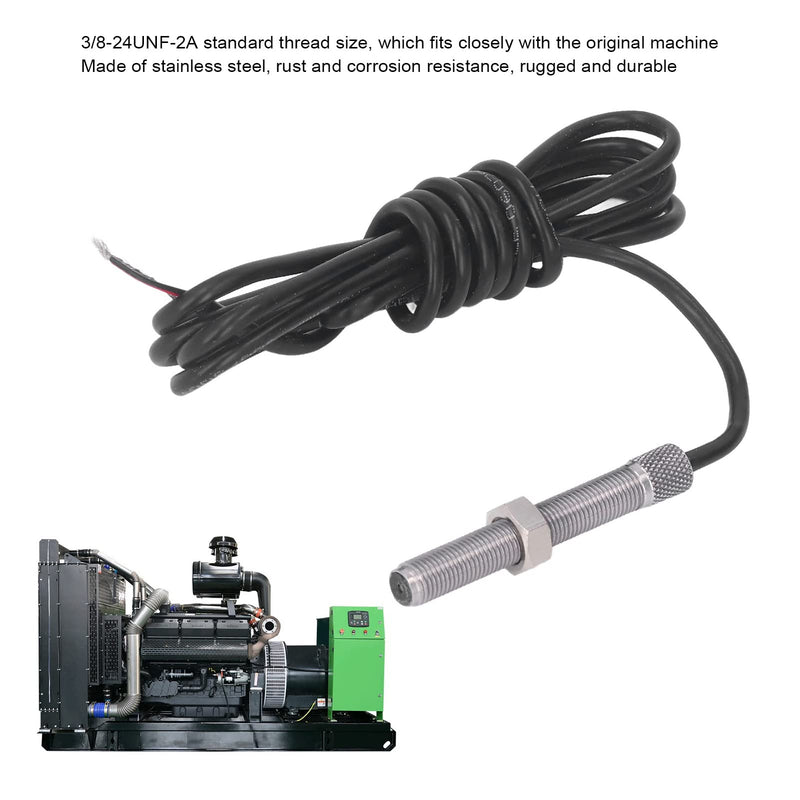 [Australia - AusPower] - MSP6729 Magnetic Pickup Rotate Speed Sensor 3/8-24UNF-2A Thread Generator Speed Sensor 50-5000Hz Stainless Steel 