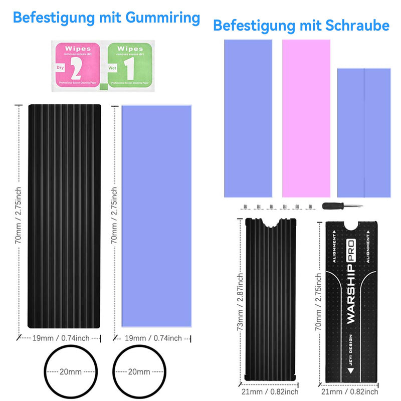 ELUTENG M.2 Heatsink for 2280 M.2 SSD, Aluminum Double-Sided with 4 Silicone Thermal Pads Suitable for PC/PS5/PS5 Slim Installation, M.2 PCIe NVMe/SATA SSD, Black For PC and PS5