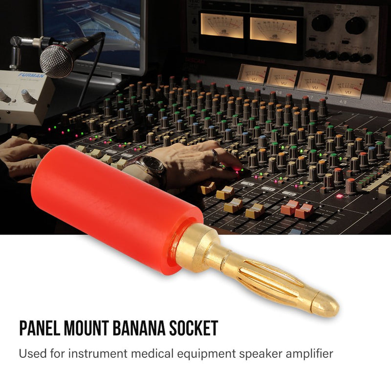 [Australia - AusPower] - Oumefar 20Pcs Speaker Banana Plugs Connector Mixed Colors Banana Plug Brass Jack Test Probes Connector Electrical Testing for Medical Equipment Speaker Amplifier 