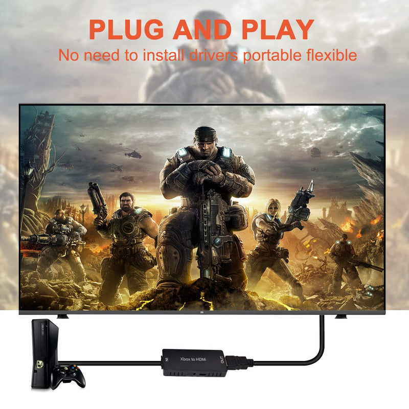 [Australia - AusPower] - Xbox 360 to HDMI Converter, HD Link Cable for Xbox 360, Xbox 360 to HDMI Support 720P, Compatible with Xbox 360 and Xbox 360 Slim. 