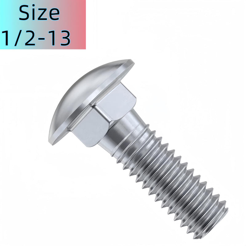 [Australia - AusPower] - 1/2"-13 X 1-3/4" (10pc) Stainless Carriage Bolt, 18-8 Stainless Steel Full Thread Coverage,Carriage Bolt,by SANTIE 1/2"-13 X 1-3/4" (10pc) 