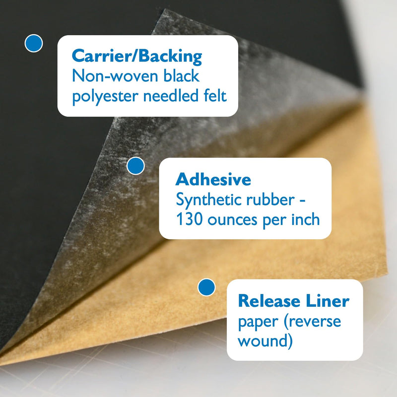 FindTape Polyester 1mm Felt Tape – 3/4 in. x 75 ft. Felt Strips with Adhesive Backing and Furniture Strips, Great for Arts and Crafts, Classrooms, and Protecting Furniture (Black) Black 3/4 in x 75 ft