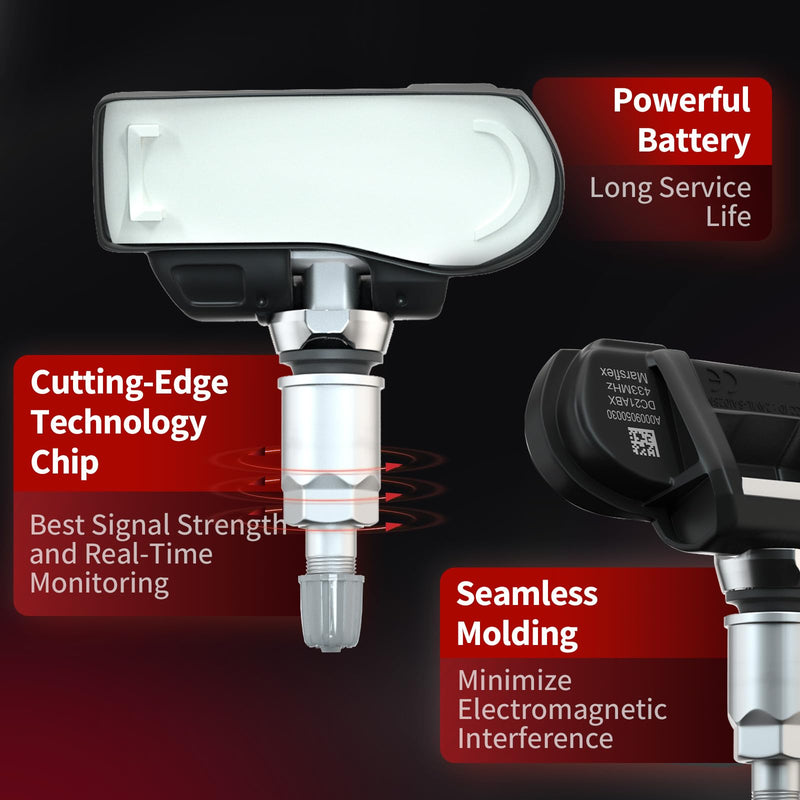 [Australia - AusPower] - Marsflex TPMS Sensor Compatible for Mercedes Benz SMART AMG Freightliner Sprinter 433MHz 4pcs, Programmed Tire Pressure Monitoring System Replaces# A0009050030 9050030 A0009057200 9057200 