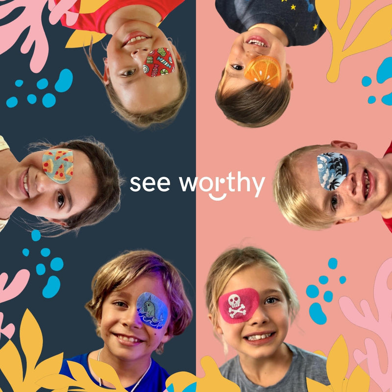 [Australia - AusPower] - See Worthy Magical Eye Patches - Smart Design & Adhesive Technology, Breathable & Comfortable Lazy Eye Patches for Kids - Soft, Concave Shape & Fun Designs (48pcs/Box) - Packaging May Vary 