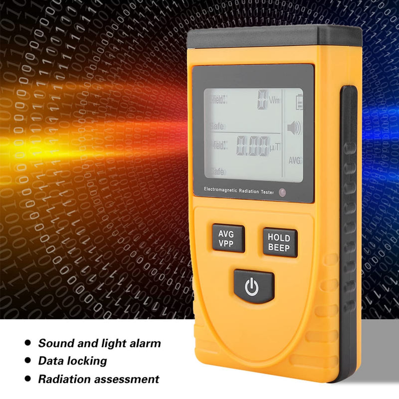 [Australia - AusPower] - Electromagnetic Radiation Detector, Digital Electromagnetic Field Radiation Tester Hand-held Digital LCD EMF Detector for Detecting Electric and Magnetic Field Radiation 