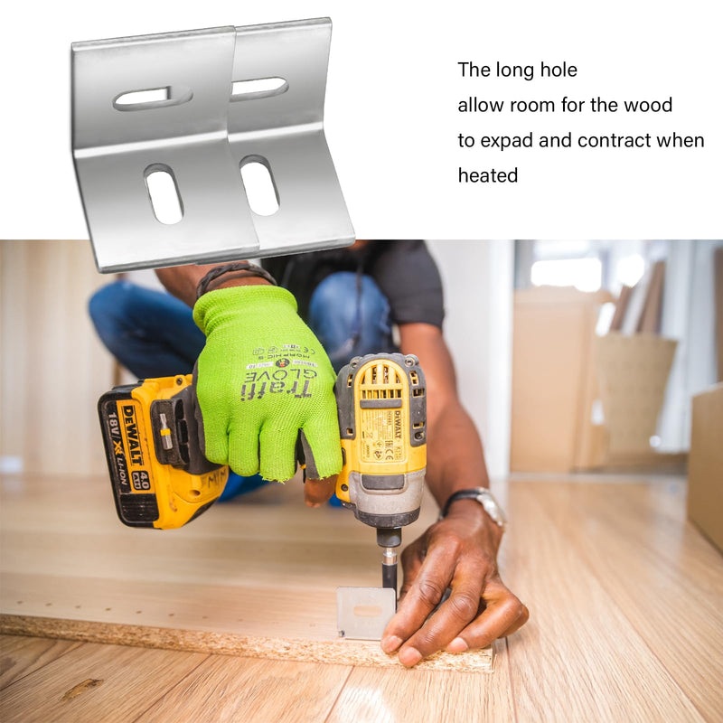 [Australia - AusPower] - Table Top Fasteners,20 Pack Z Clips for Table Tops Included 60 pcs Screws,Adjustable Corner Braces for Wood Table Tops,Which L Brackets Use on Wood Table as Countertop Fasteners 