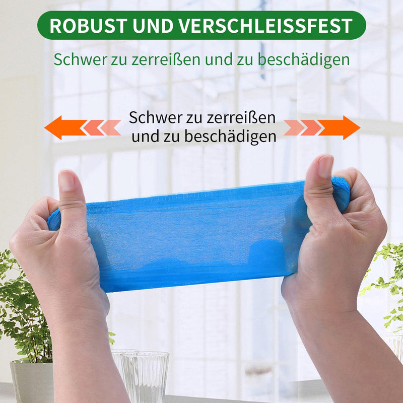 Disposable Non-Woven Fabric Shoe Covers (100 Blue) | Suitable for up to size 47, shoe covers non-slip, breathable and odorless shoe covers, durable and robust 100
