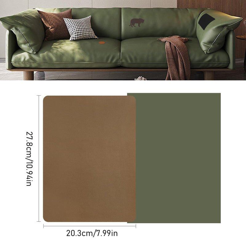 SYLVASS Self Adhesive Leather Repair Patches for Couch, Sofas, Furniture, Car Seats, Office Chairs, Pack of 2 Light Brown Lgiht Brwon