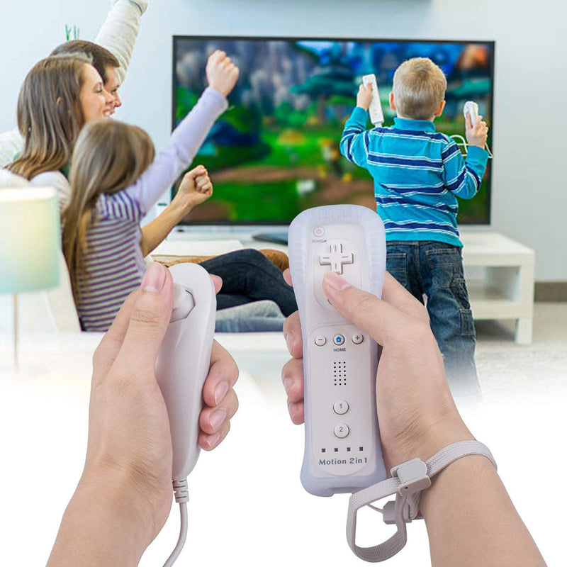 [Australia - AusPower] - Wii Remote with Wii Motion Plus Inside | Shock Wii Nunchuk Controller | Compatible Nintendo Wii, Wii U White, 1 pack 