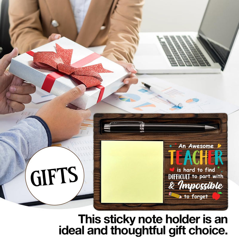 [Australia - AusPower] - Thank You Teacher Gifts for Women Men, Teacher Appreciation Gifts for Birthday Retirement, an Awesome Teacher is Hard to Find Sticky Note Holder Home School Office Decor Keepsake 