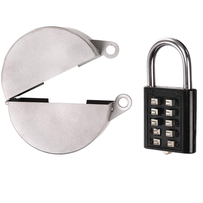 [Australia - AusPower] - Yarlung Outdoor Faucet Lock Gate Valve Lockout, Stainless Steel Faucet Protection Cover with Password Lock Prevent Water Theft, Faucet Knob Water Lock, Hose Bib Lock 
