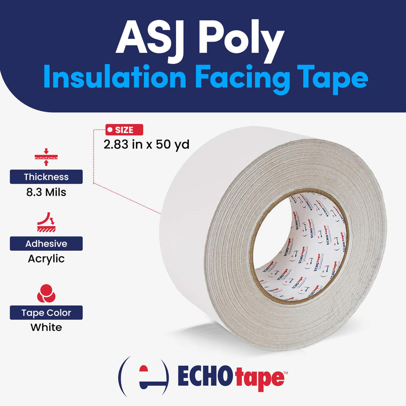 ECHOtape Professional Grade Construction & Insulation Tape | All Weather Seaming, Sealing & Thermal Break Adhesive Tape for Indoor & Outdoor Applications