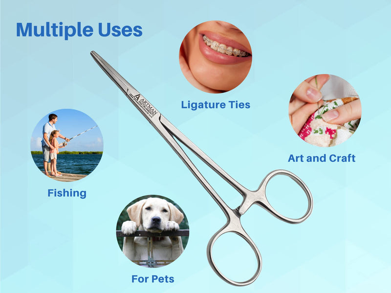 [Australia - AusPower] - Artery Forceps Straight 5 inches Mosquito Orthodontic Dental Surgical hemostat by Wise LINKERS 