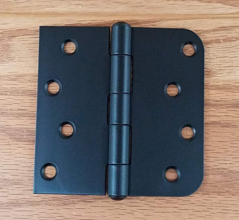 Hinge Outlet Black Stainless Steel Exterior Door Hinges 4" with 5/8" Square - Non-Removable Pin, Rust Resistant (3-Pack)