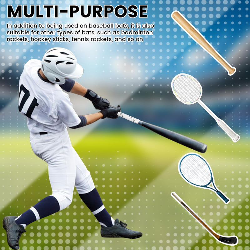 2 Pack Cross Baseball Bat Grip Tapes Adhesive Back Softball Grip Tapes Religious Bat Grip Tape Baseball Bat Wrap 1.1mm Precut Bat Tape for Sports (White) White