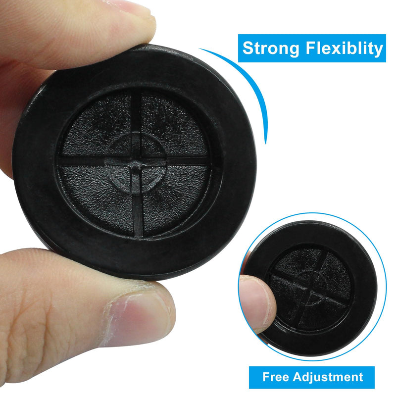 [Australia - AusPower] - 1 inch ID x 1-1/4 inch Drill Hole Dia Rubber Grommets for Wiring, 15Pcs Double Sided Rubber Plugs for Holes Firewall Grommet Automotive, Wire Cable Protection for Metal Electric Box, Black 1-1/4" DH, 1" ID 15 