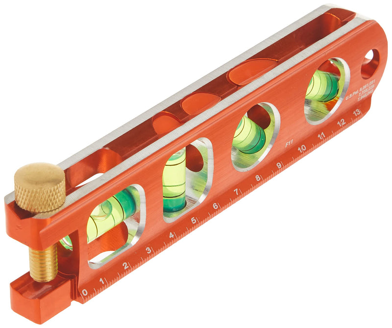 [Australia - AusPower] - Swanson TL043M 9-Inch Savage Magnetic Torpedo Level & Co TL041M 6 Inch Savage Magnetic Billet Torpedo Level with Brass Pipe Clamp, 6 Inches and 15 Centimeters Orange 